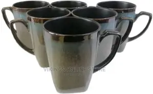 6 Pieces of Coffee Tea Cups Mugs – Dirty Blue