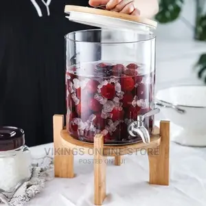 5 L Glass Drinks Dispenser Jar With Tap,