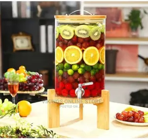 10L Glass Drinks Dispenser Jar With Tap,