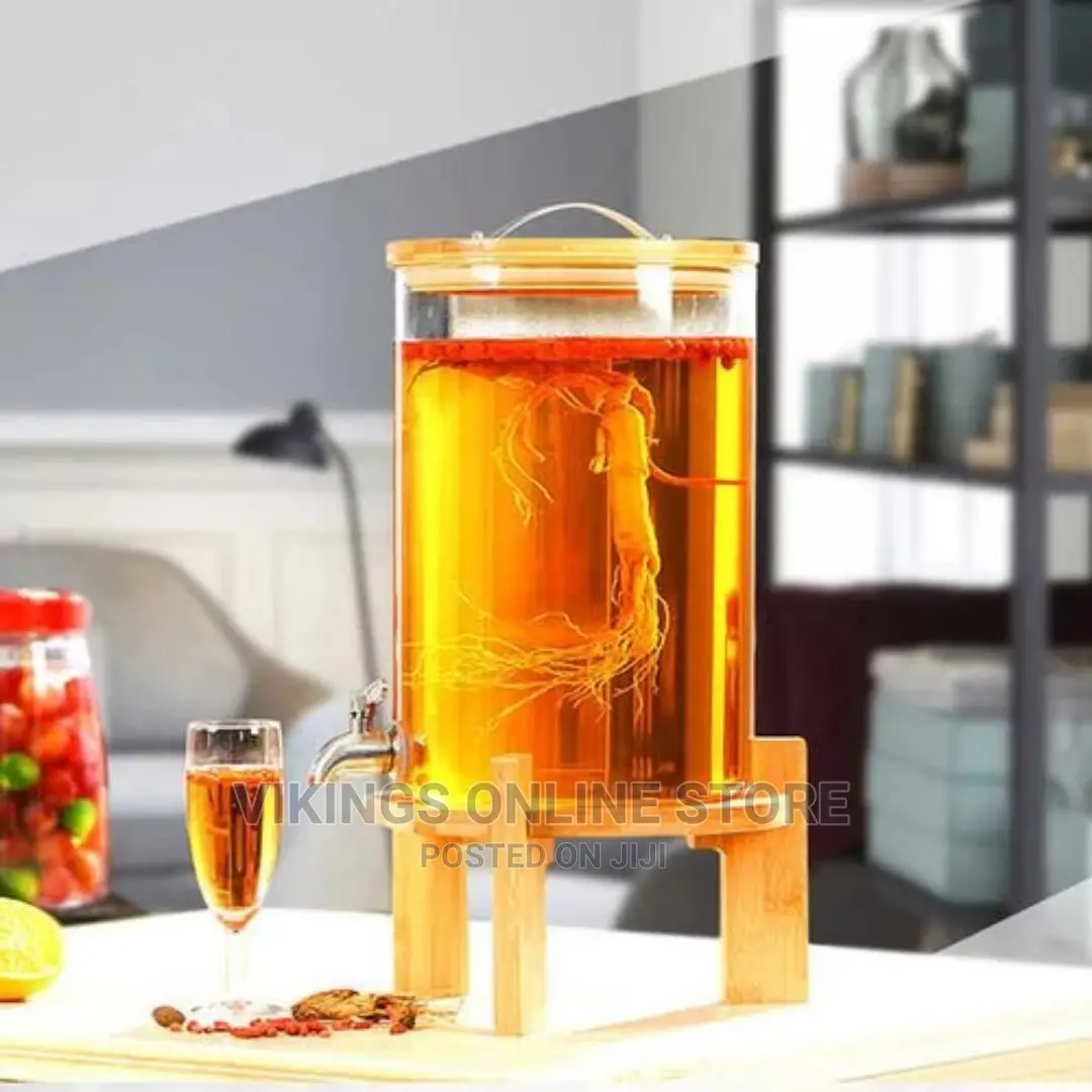 10L Glass Drinks Dispenser Jar With Tap,