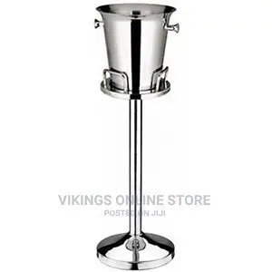 Stainless Steel Champagne ,Wine Ice Bucket Holder -Silver