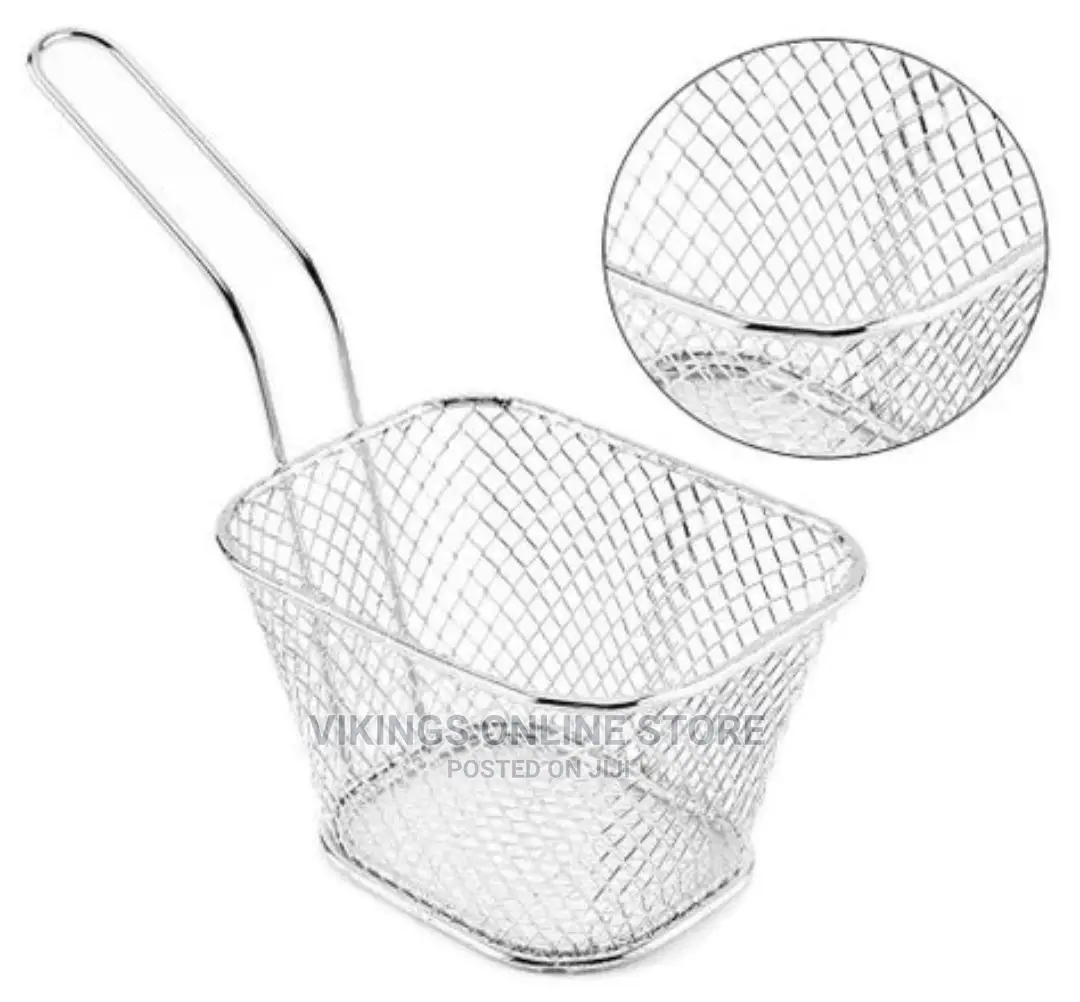 Square Mesh Frying Basket French Fry Chips Net