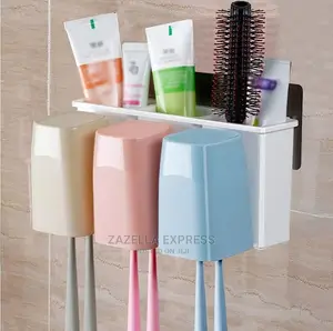 Self Adhesive Magic Sticker Anti-Dust Toothbrush Holder