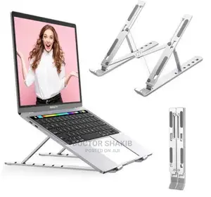 Adjustable Foldable Metallic Laptop Stand