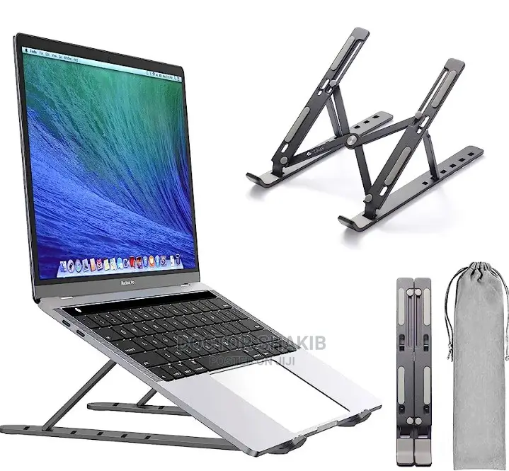 Adjustable Foldable Metallic Laptop Stand