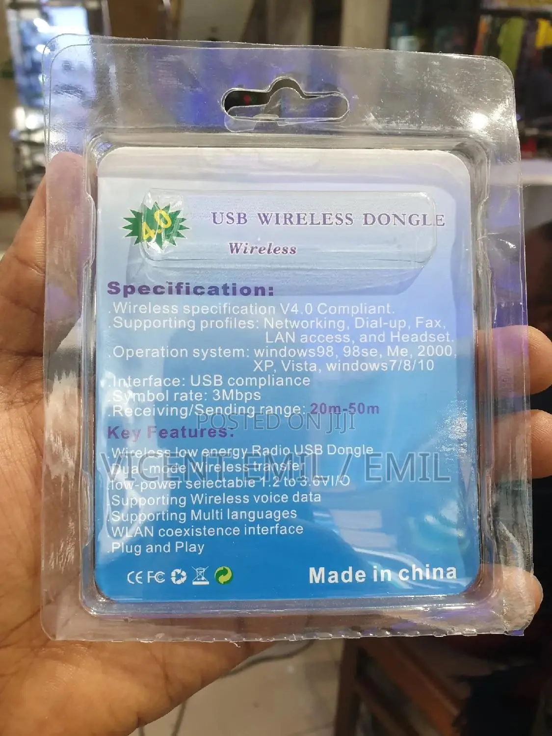 Bluetooth Dongle/Adapter CSR 4.0