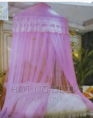 5x6 Dr. Cozy Round Mosquito Net Double Bed - Pink