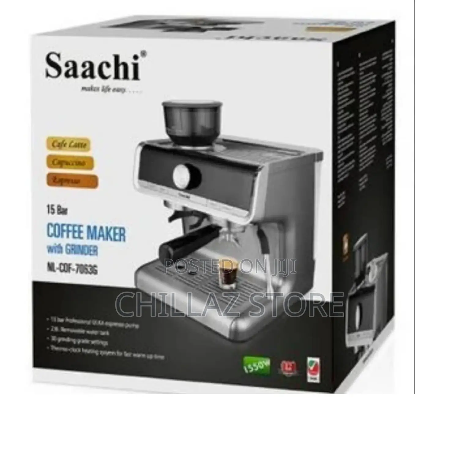 Saachi Cappuccino Maker With Coffee Grinder.