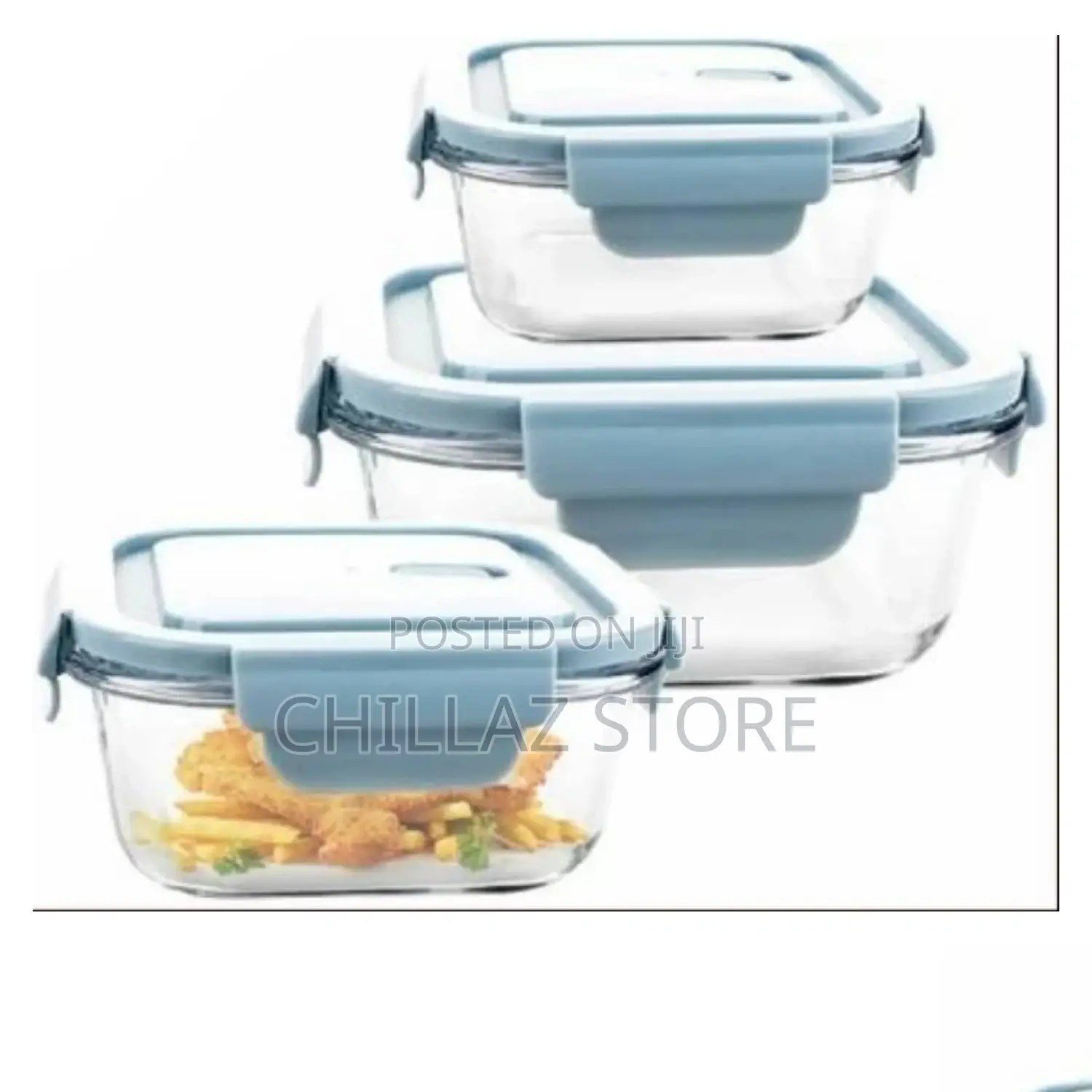 3pcs Glass Food Storage Containers Set.