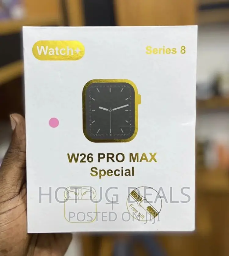 W26 Pro Max Smart Watch With Bluetooth, Earbuds, Straps