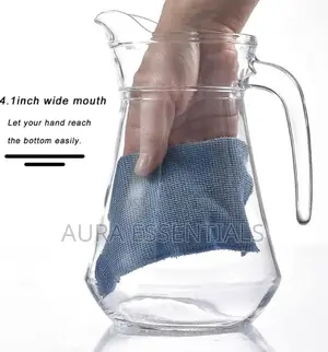 Glass Jar/ Pitcher With Plastic Lid