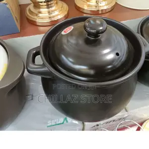 Black Ceramic Cookware Pot.