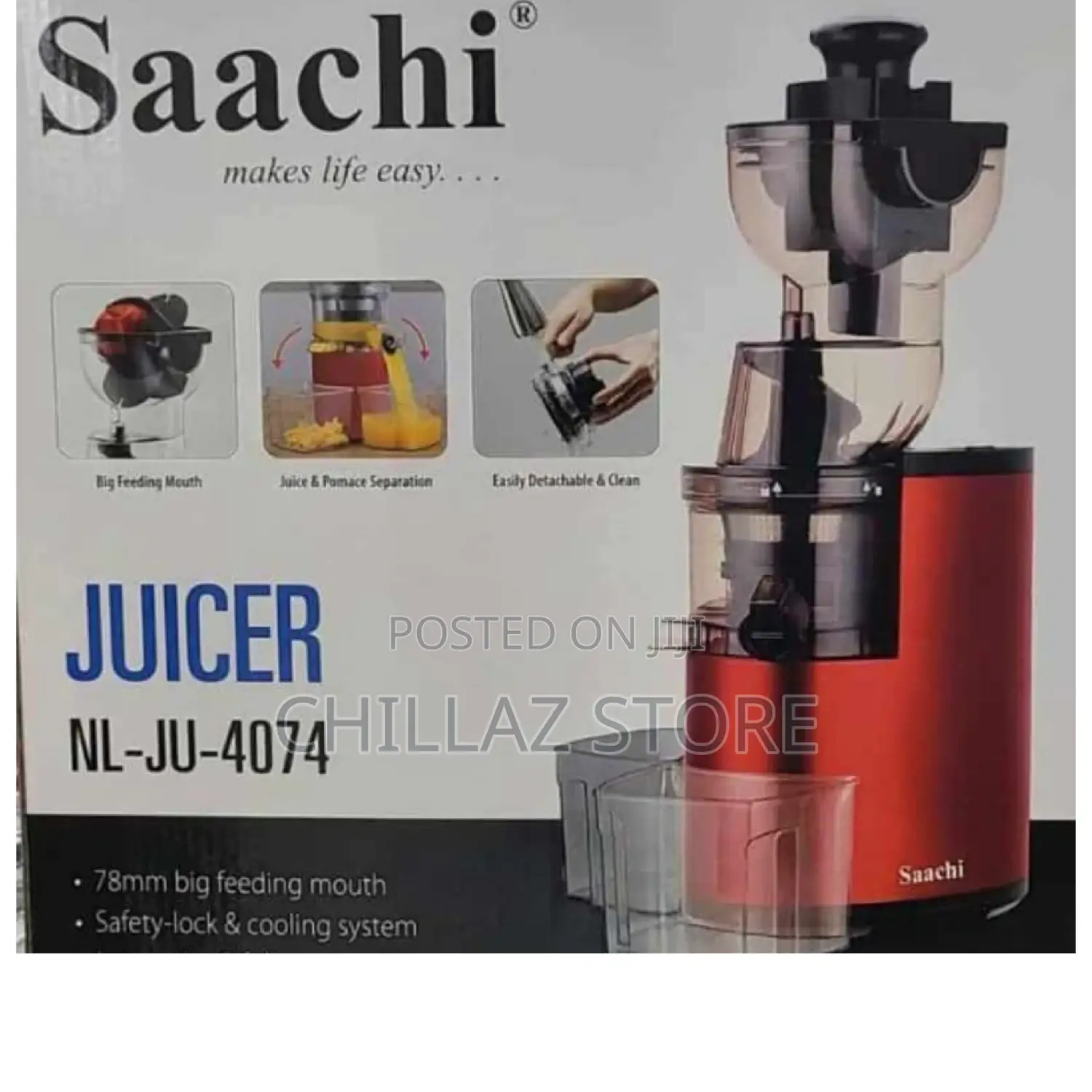 Saachi Slow Juice Extractor.