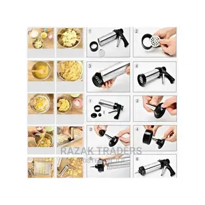 21pc Cookie Press Icing Sugar Cake Decorating Set