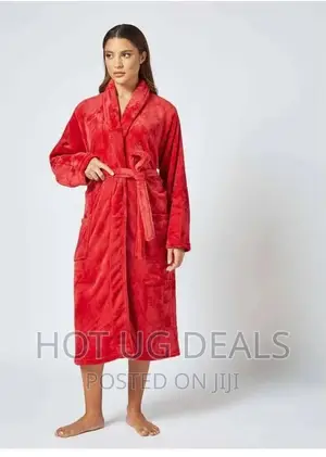 Cotton Bath Robe Towels - Red