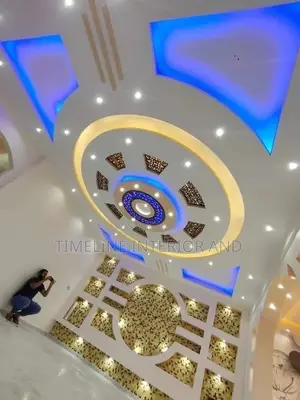 Marble Sheet and Gypsum Ceiling.