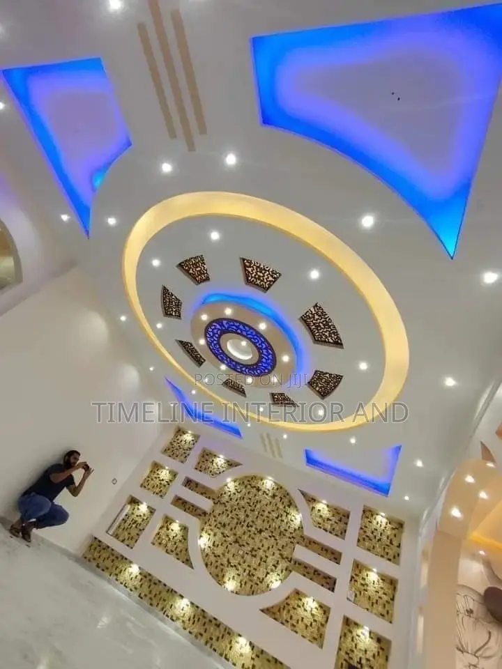 Marble Sheet and Gypsum Ceiling.