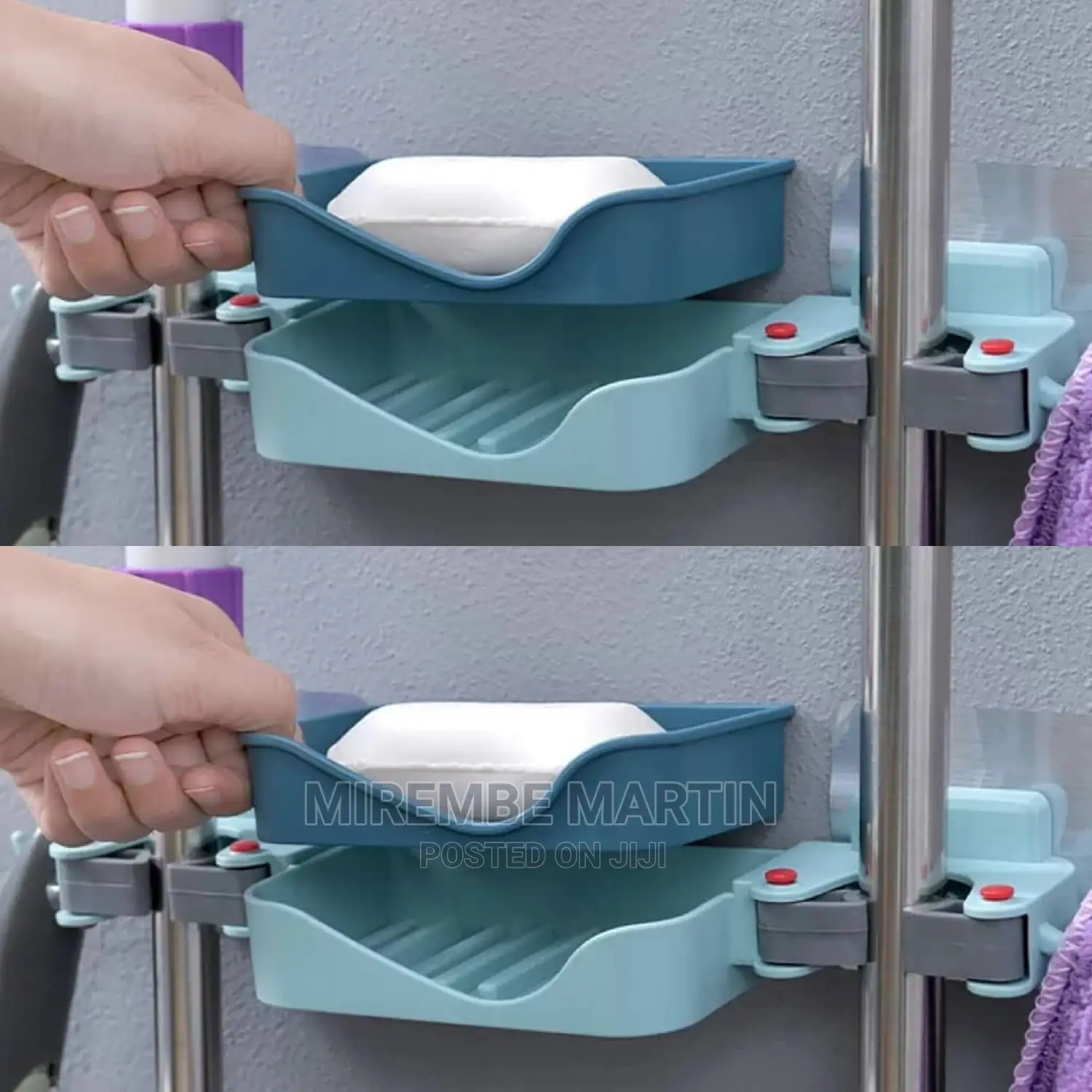 Mop Holder and Soap Holder Rack