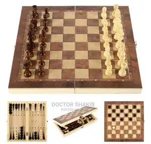 3 in 1 Checkers, Chess and Backgammon