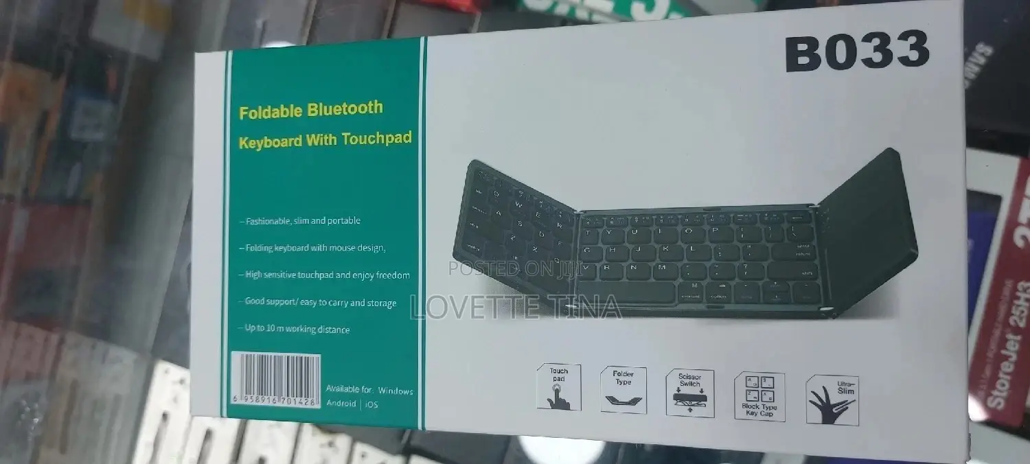 Flexible Bluetooth Keyboard With Touch Pad B033