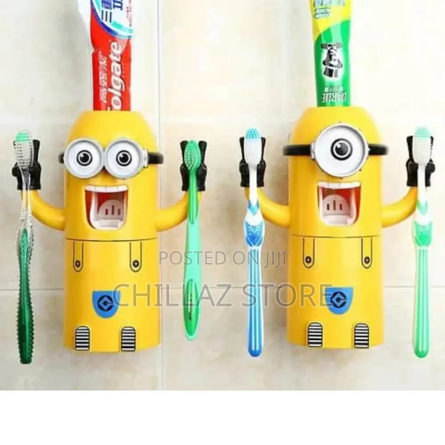 Kids Toothbrush and Toothpaste Dispenser.