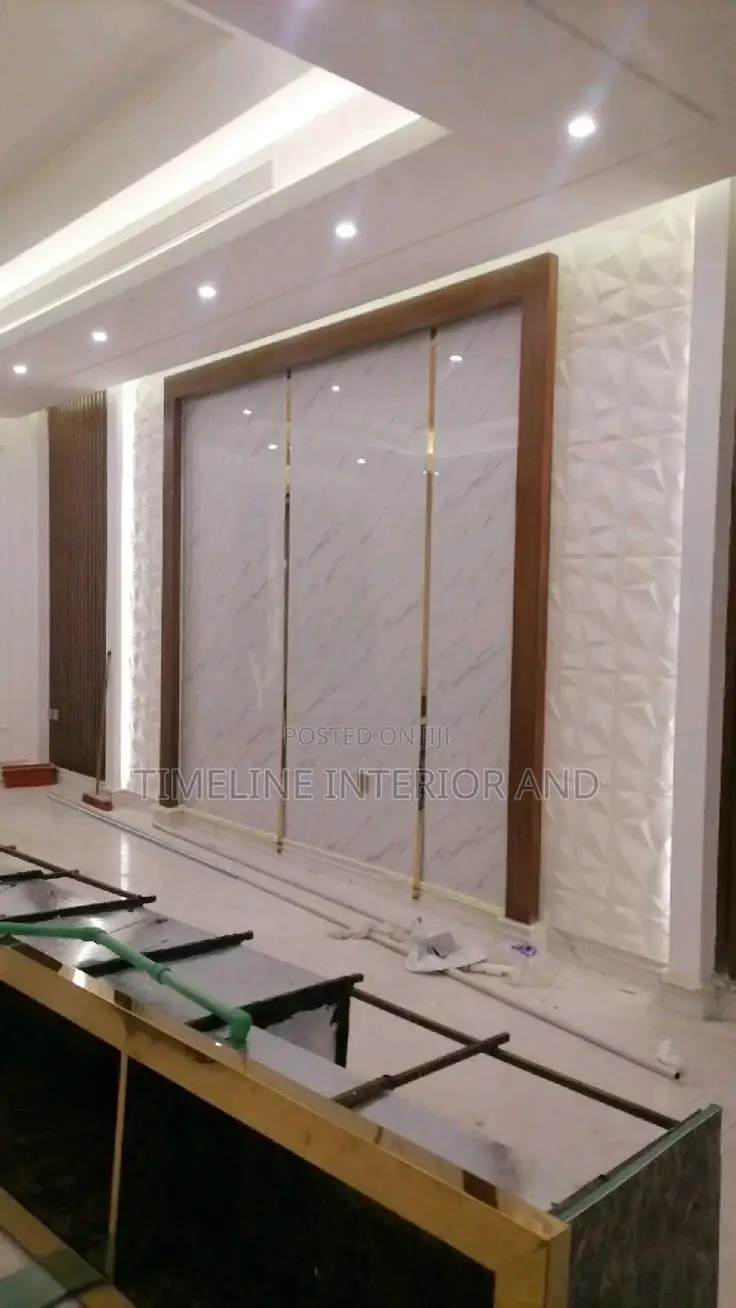 Marble Sheet and Gypsum Ceiling.