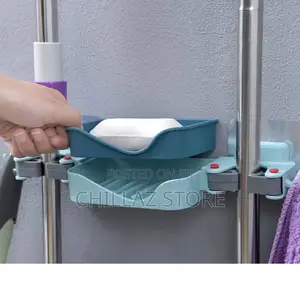 Mop Holder Brush Storage Rack.