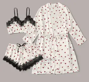3pcs Heart Print Pyjamas