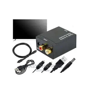 Digital to Analog Audio Converter Optical Fiber - Black