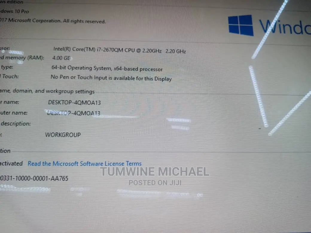Desktop Computer 4GB Intel Core I7 HDD 1T