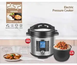 DSP 6L Electric Rice Cooker, Pressure Cooker, Silver