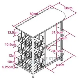 Microwave Oven Stand Storage Organizer 3 Basket Rack