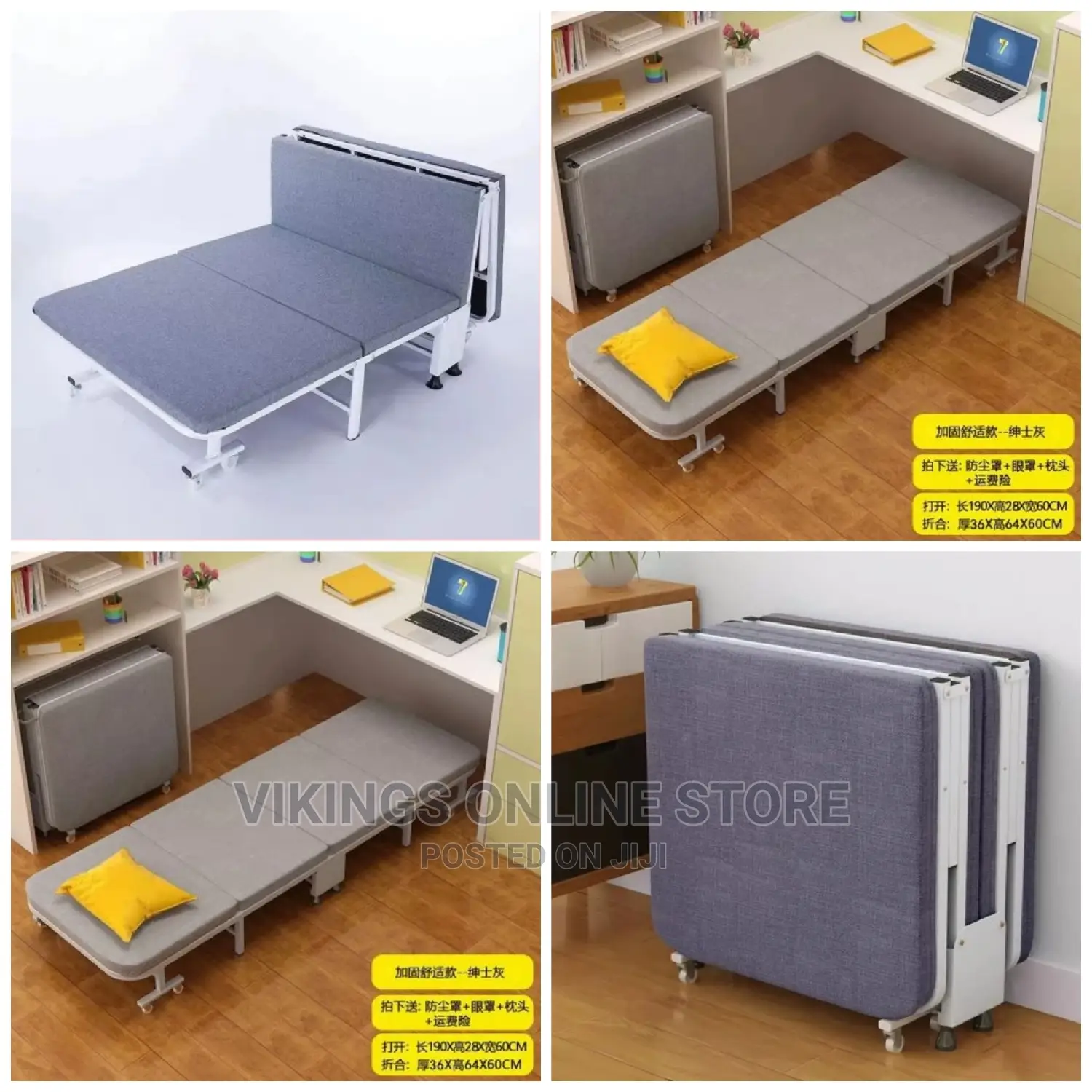 Folding Portable Guest Bed Chair Sofa With Wheels