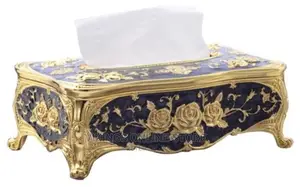 Tissue Box Napkin Holder Paper Case Cover for Decor, Blue