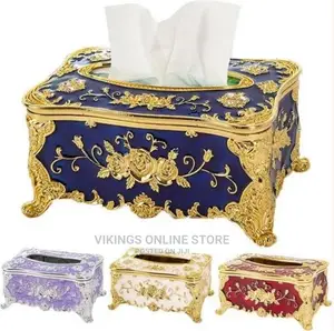 Tissue Box Napkin Holder Paper Case Cover for Decor, Blue