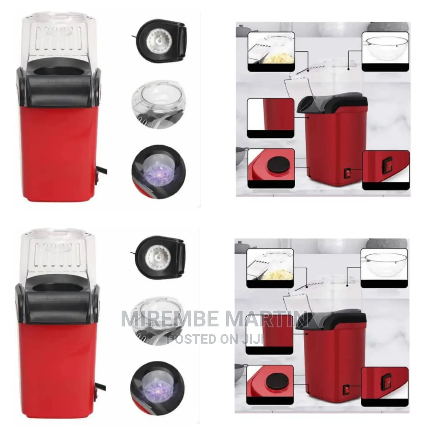 Red in Color Popcorn Maker