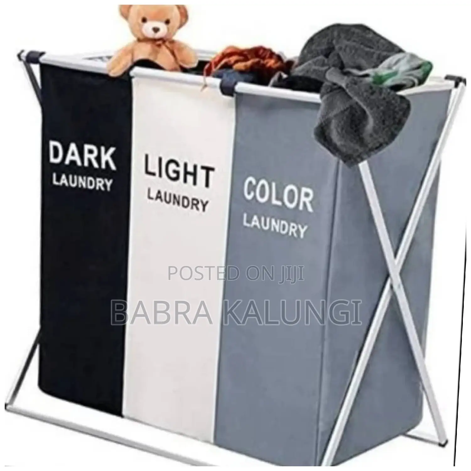 3_section Landry Basket Bin Organizer