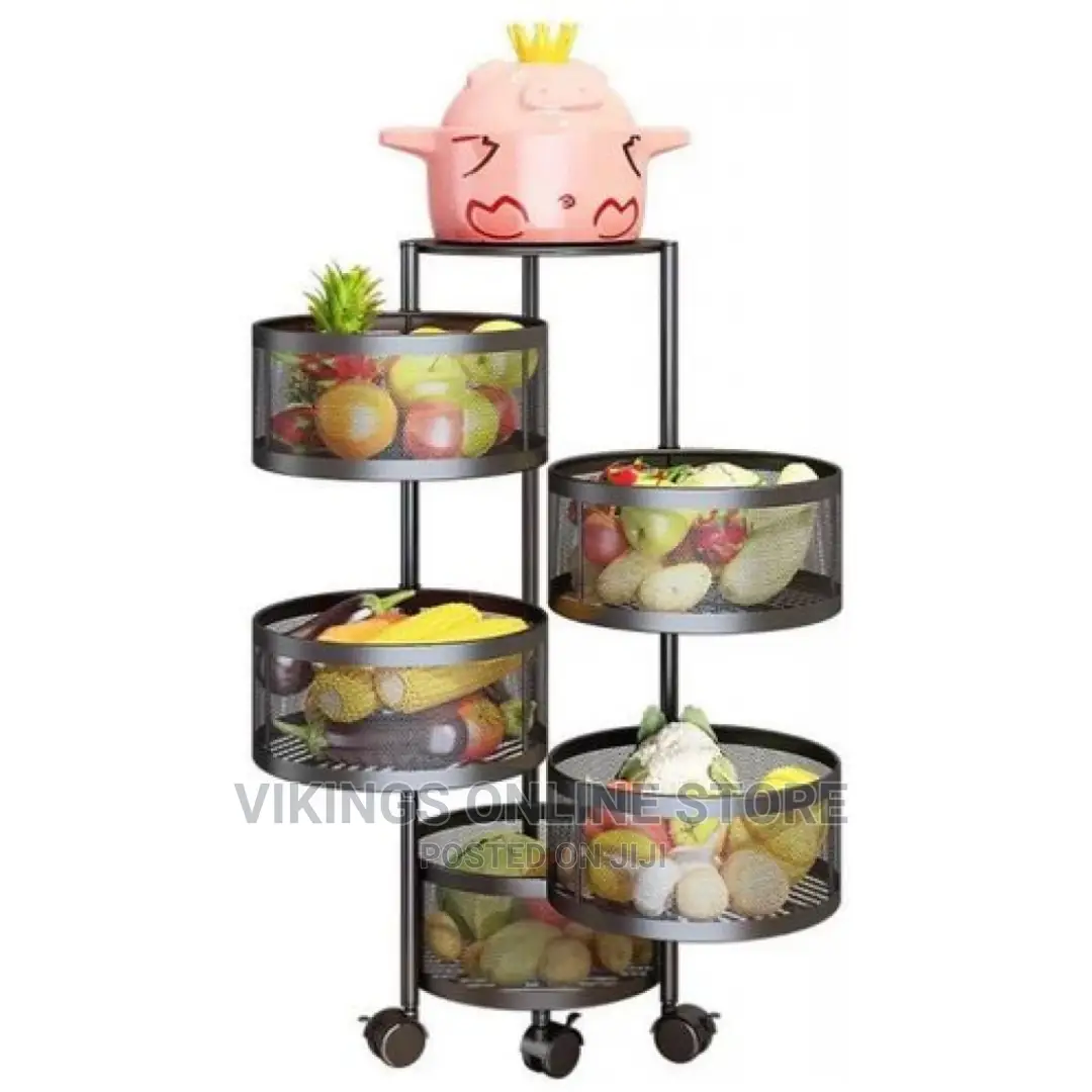 5 Tier Round Kitchen, Bedroom Storage Rack