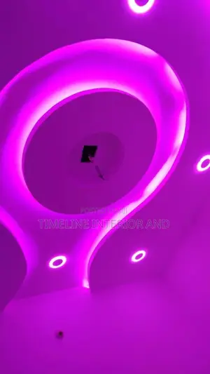 Flashing Colors Gypsum Ceiling.