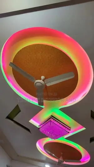 Flashing Colors Gypsum Ceiling.