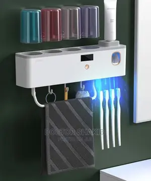 Toothbrush Sterilizer, Smart UV Toothbrush Holder With 4 Cup