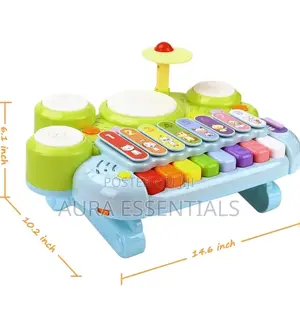 Electronic Xylophone With Game Drum