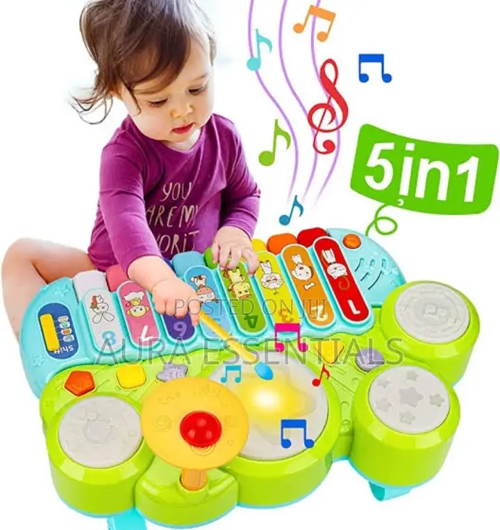 Electronic Xylophone With Game Drum