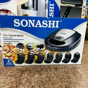 SONASHI 7-in-1 Multi Snack Makers \\ 640 - 760w \\ SSM-862