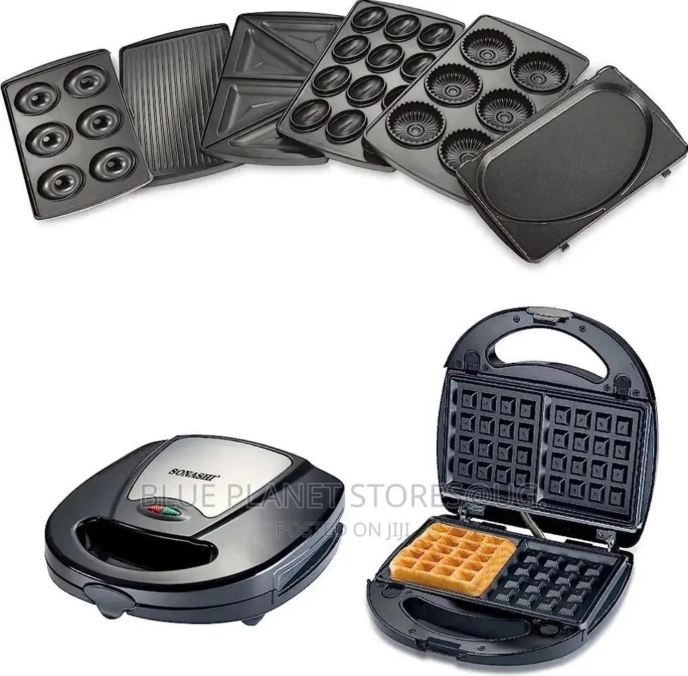 SONASHI 7-in-1 Multi Snack Makers \\ 640 - 760w \\ SSM-862