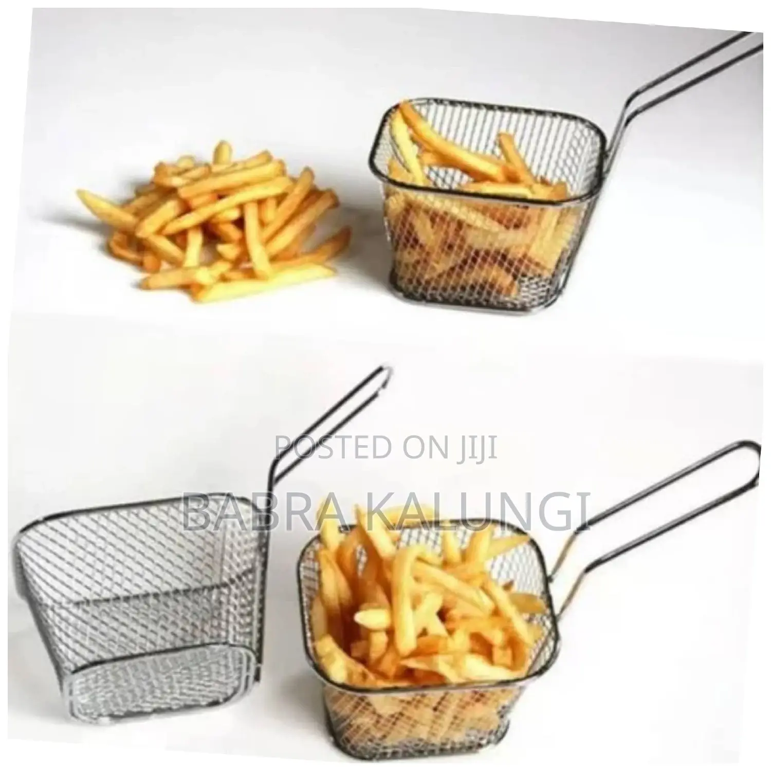 Square Mesh Frying Basket French Fry Chips Net