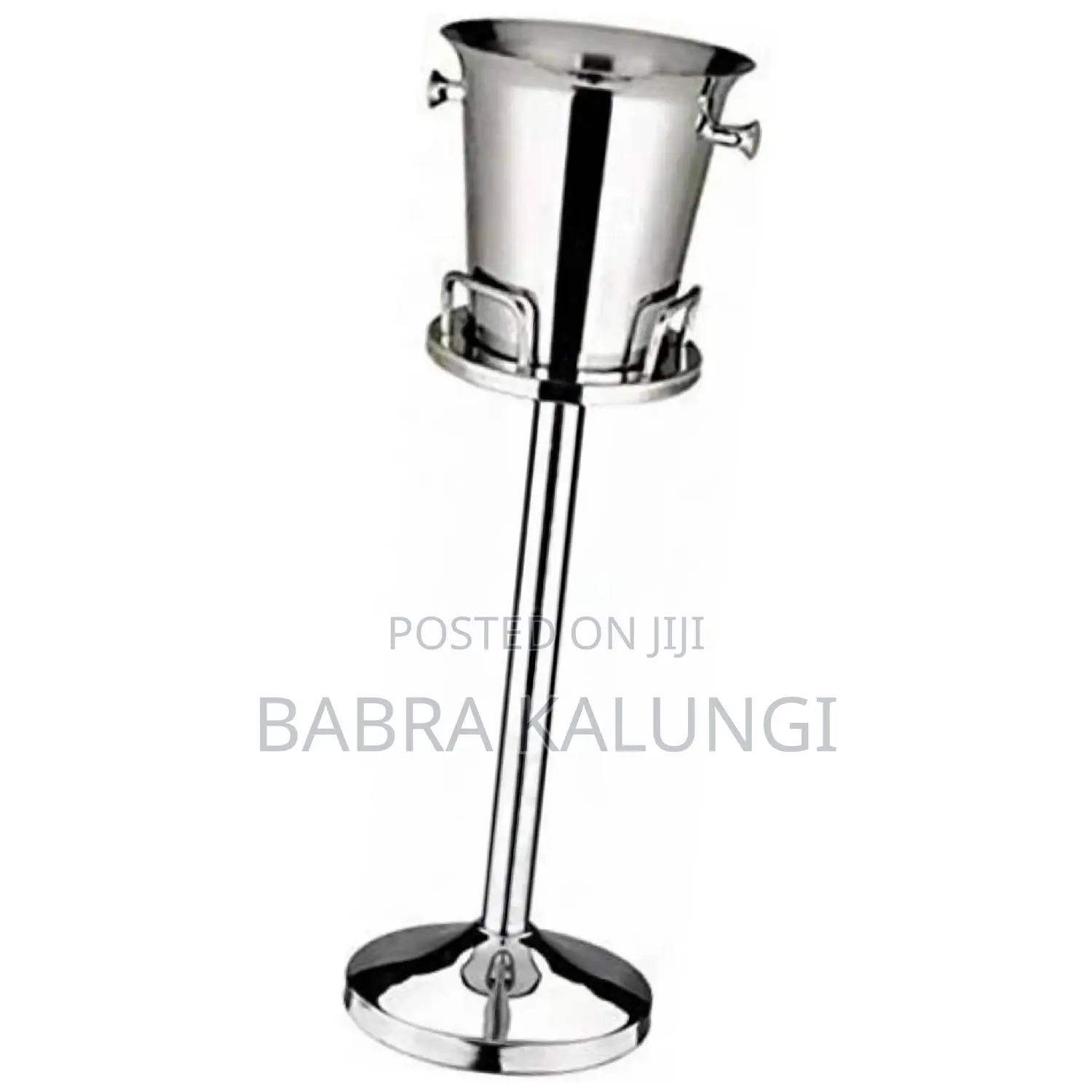 Stainless Steel Campaigne,Wine Ice Bucket Holder _ Silver