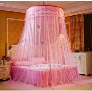 Round Top Mosquito Net – Pink Top Design May Vary