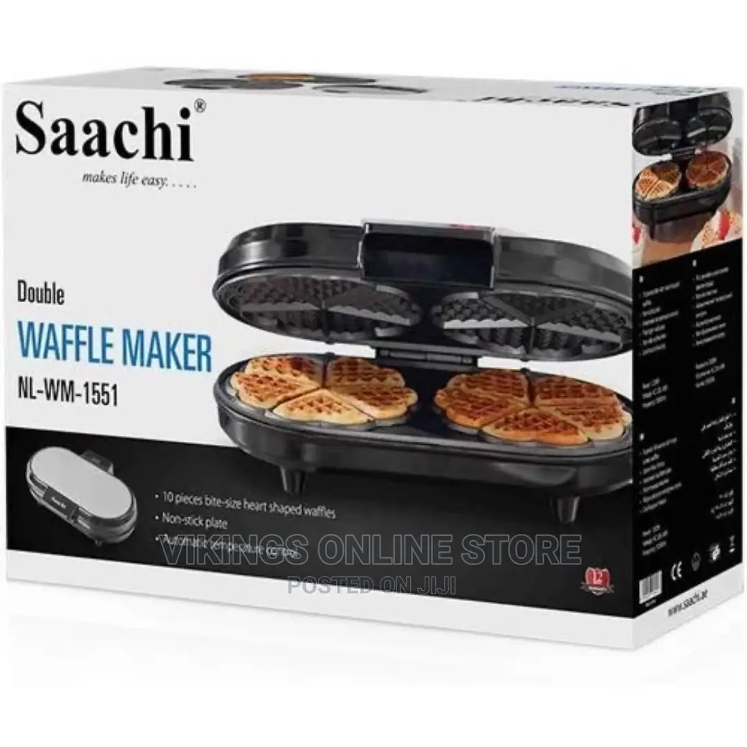 Saachi Double Waffle Maker NL-WM-1551 – Black