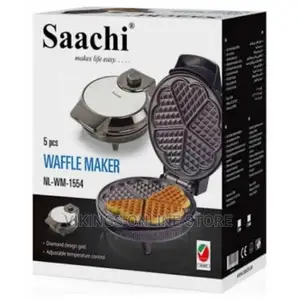 Waffle Maker With Mini Heart-Shaped Waffles, Saachi,